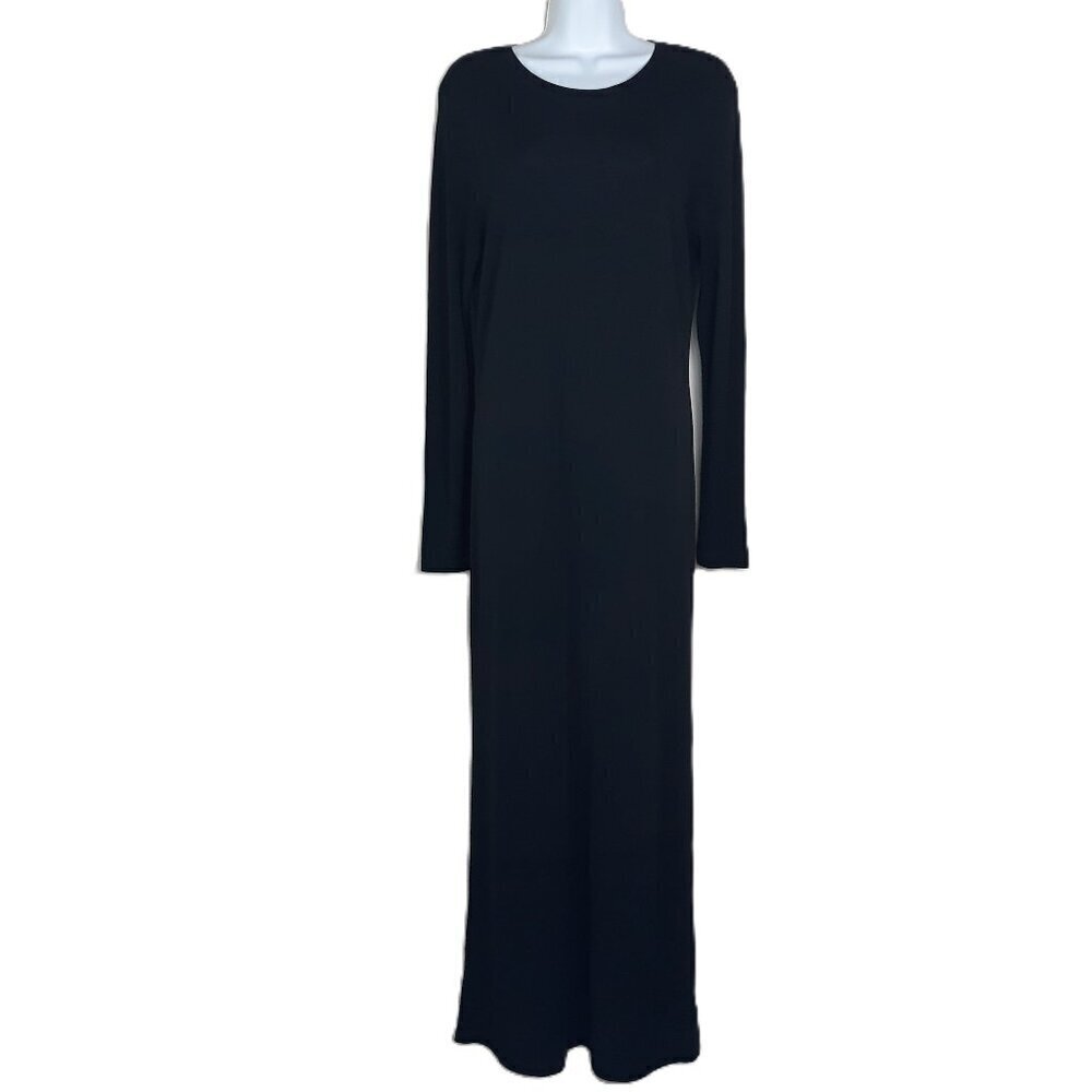Lauren Ralph Lauren Jersey Knit Maxi Dress M Morticia Adams Gothic Dark Romantic